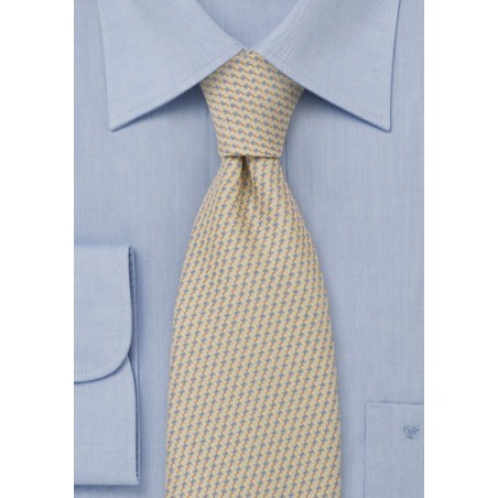 Pastel Yellow and Light Blue Necktie