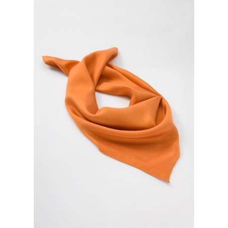 Bright Pumpkin Orange Silk Scarf
