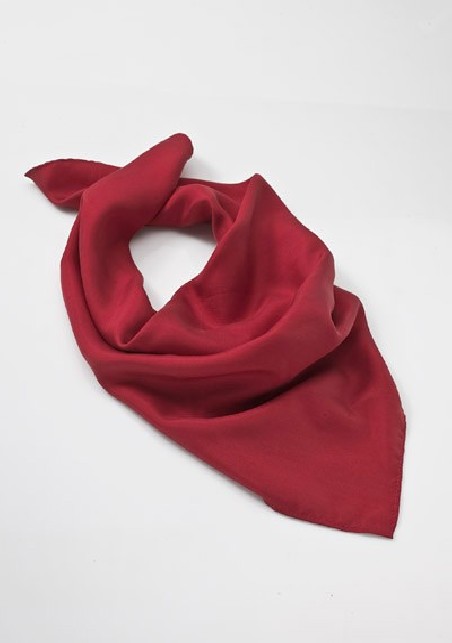 Cherry Red Silk Scarf