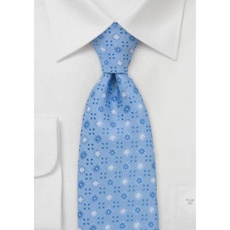 Light Blue Floral Necktie