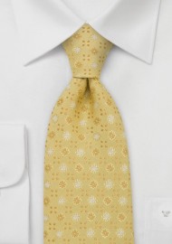 Floral Tie in Maize Yellow