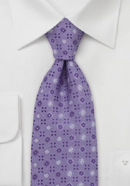 Floral Tie in Lavender