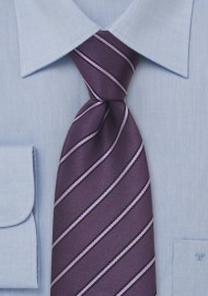 Striped Tie Violet and Lavender