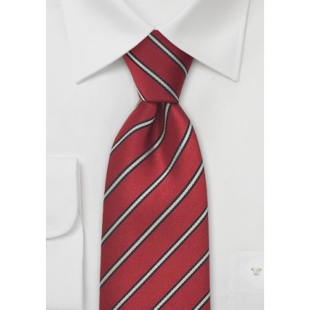 Cardinal Red Striped Necktie