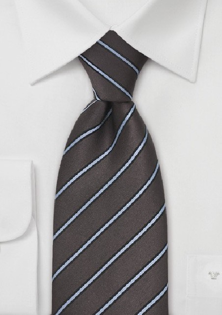 Auburn and Light Blue Silk Tie