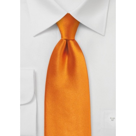 Bright Pumpkin Orange Extra Long Tie
