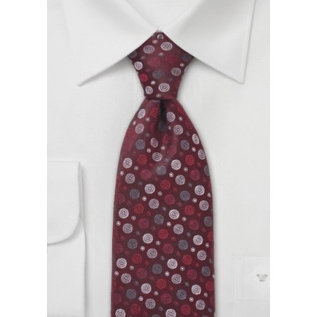 Burgundy Designer Necktie