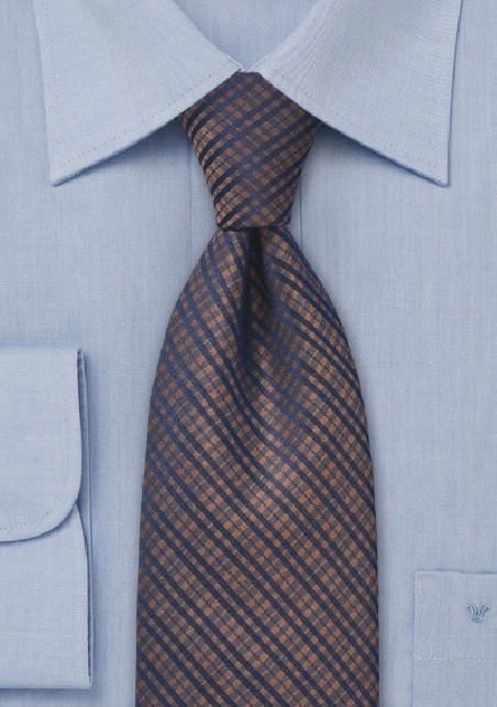 Copper and Navy Designer Tie