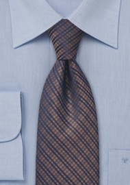Copper and Navy Designer Tie