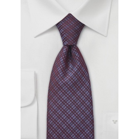 Checkered Tie in Purple