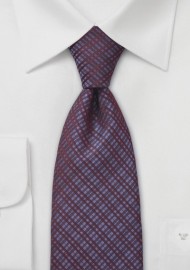 Checkered Tie in Purple