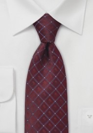 Wine Red Designer Silk Tie