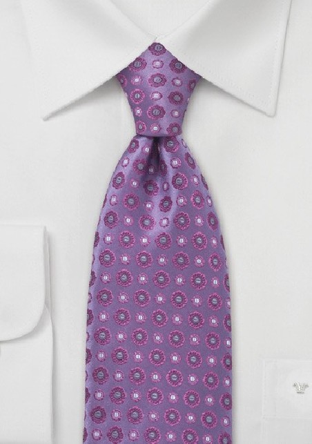 Lavender Floral Tie by Cavallieri