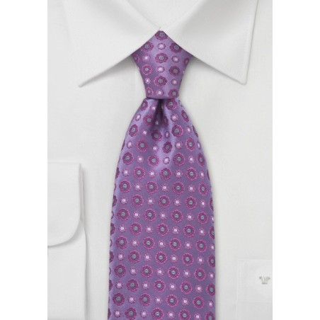 Lavender Floral Tie by Cavallieri