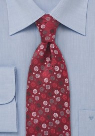 Cherry Red Desiger Silk Tie