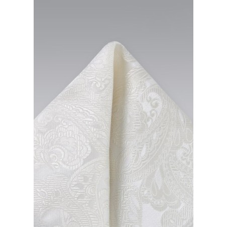 Ivory Patterend Pocket Square