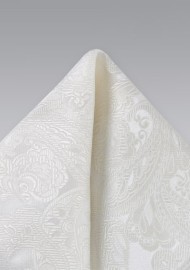 Ivory Patterend Pocket Square
