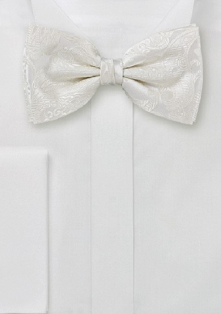 Ivory Patterned Bow Tie