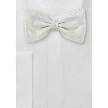 Ivory Patterned Bow Tie