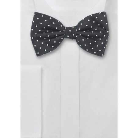 Polka Dot Bow Tie Black White
