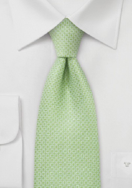 Light Chartreuse Green Silk Tie