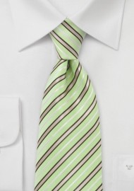 Pastel Green and Tan Tie