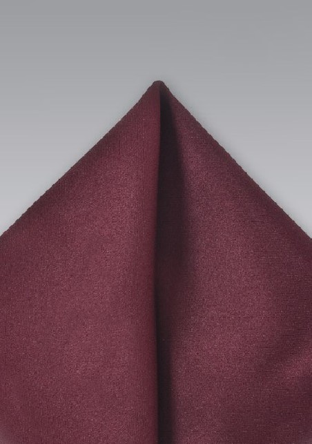 Burgundy Red Silk Pocket Square
