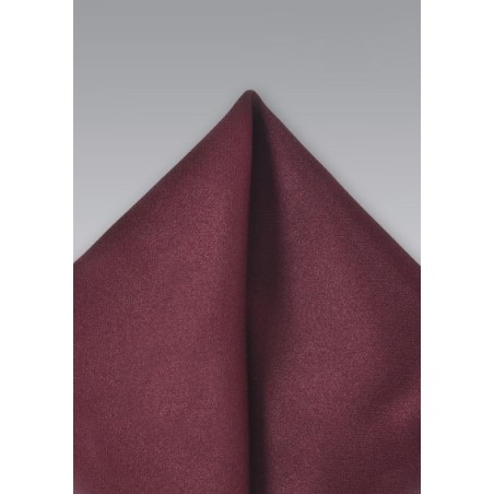 Burgundy Red Silk Pocket Square