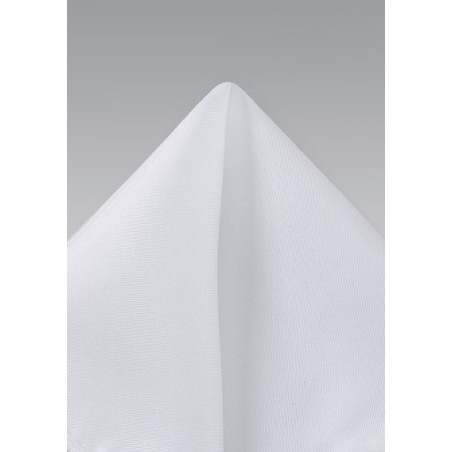 Bright White Silk Pocket Square