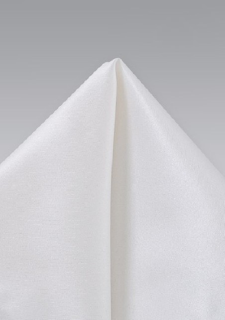 Ivory Silk Pocket Square