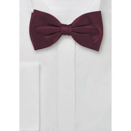 Dark Burgundy Red Bow Tie