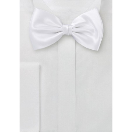 White Silk Bow Tie