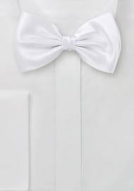 White Silk Bow Tie