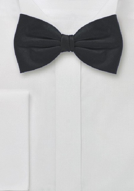 Handmade Silk Bow Tie in Black