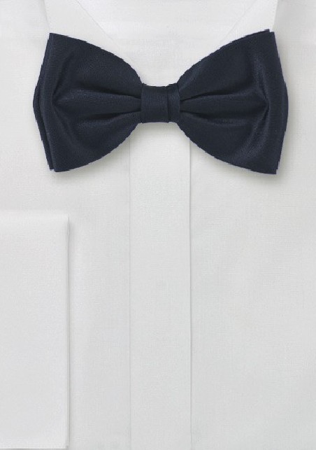 Charcoal Gray Silk Bow Tie