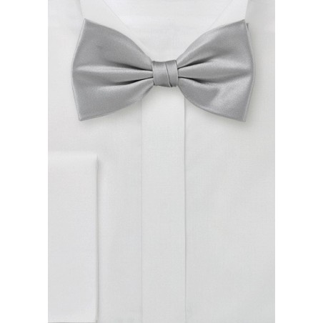 Silk Bow Tie in Festive Silver