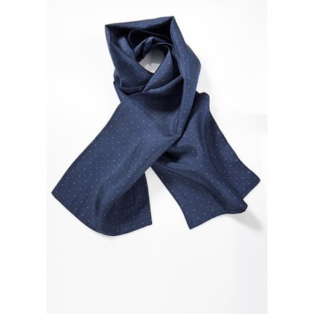 Navy Blue Silk Scarf