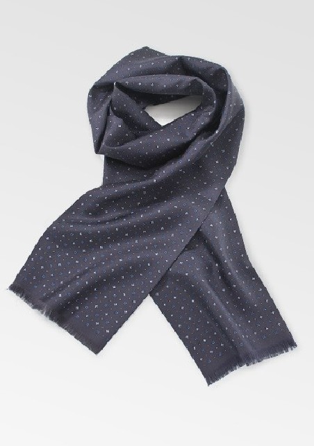 Midnight Blue Silk Scarf