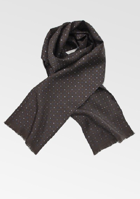 Dark Brown Silk Scarf