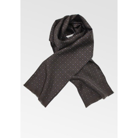 Dark Brown Silk Scarf
