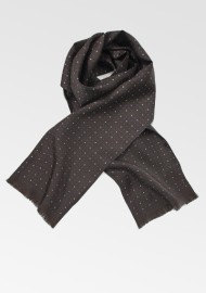 Dark Brown Silk Scarf