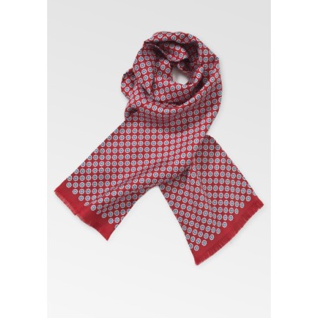 Deep Red Silk Scarf