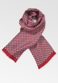 Deep Red Silk Scarf