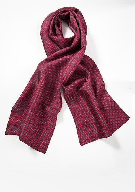 Diamond Pattern Red Scarf