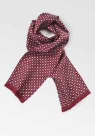 Wine Red Scarf with Tassels