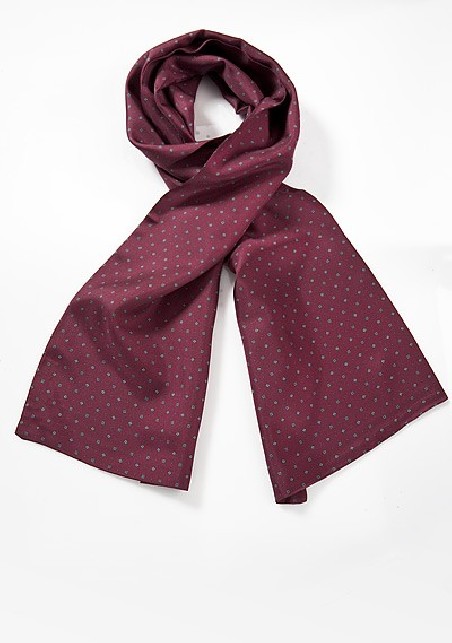 Burgundy Red Silk Scarf