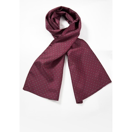 Burgundy Red Silk Scarf