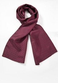Burgundy Red Silk Scarf