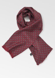 Maroon Red Silk Scarf