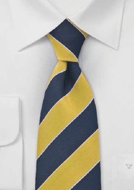 Navy and Yellow Regimental Tie
